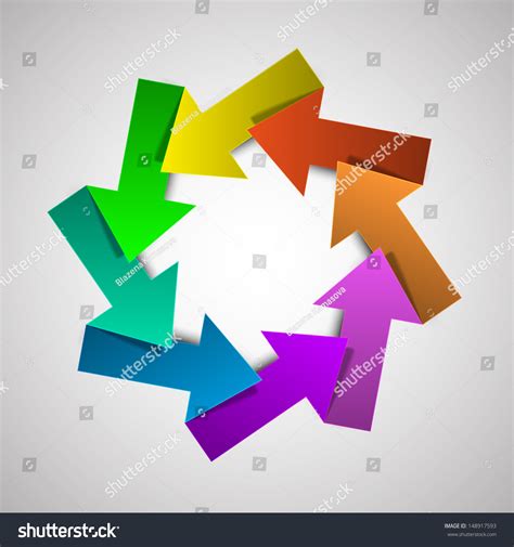 Vector Colorful Life Cycle Diagram Schema Stock Vector Royalty Free