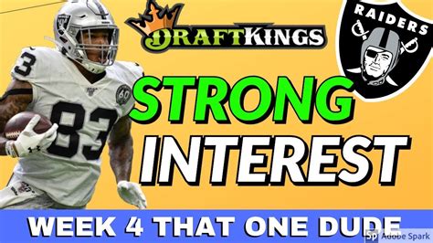 DRAFTKINGS NFL PICKS WEEK 4 PICKS That One Dude NFL Week 4 YouTube