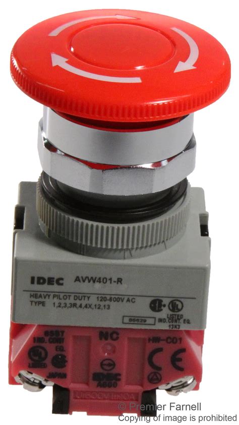 Avw401 R Idec Switch Emergency Stop Spst N0