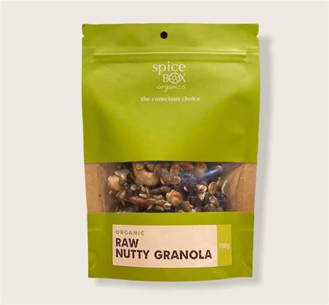 Spicebox Organics Raw Nutty Granola 100g Spicebox Organics