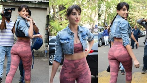 Nora Fatehi Flaunts Her Supersexy Figure In Bralette And Tight Pants