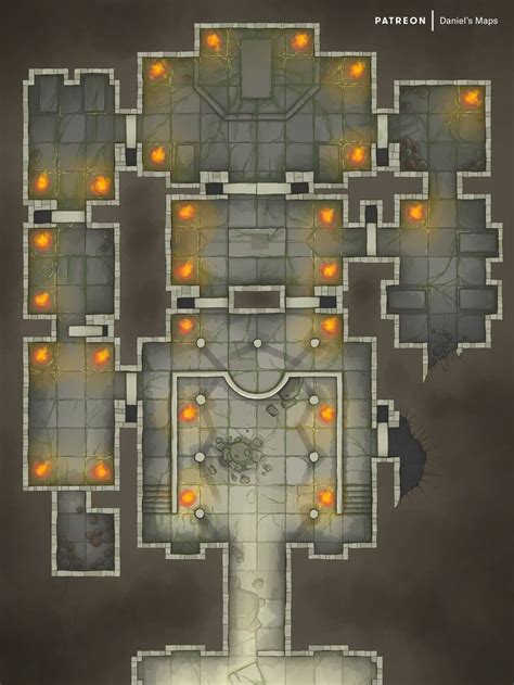 The Forgotten Tomb Daniels Maps Dungeon Maps Dnd World Map