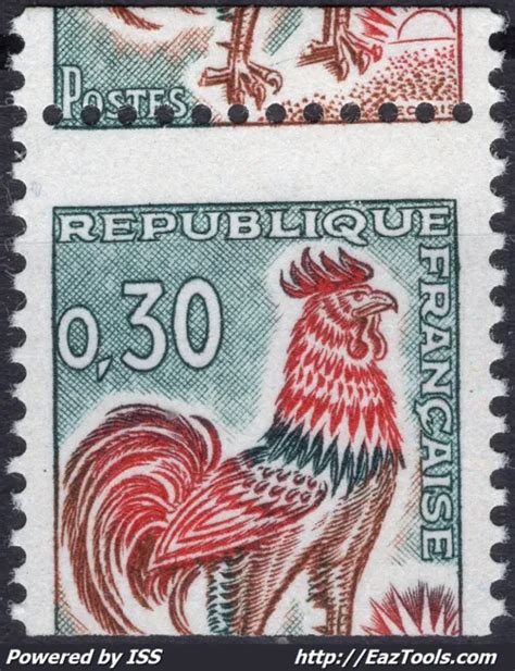 FRANCE COQ DE Decaris N 1331A Piquage A Cheval Neuf Sans Charniere