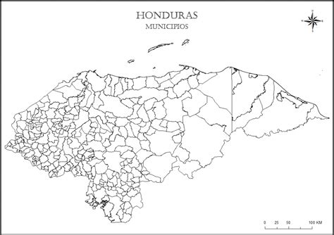 Mapa De Honduras Para Colorear Departamentos Con Sus Cabeceras Y Cómo