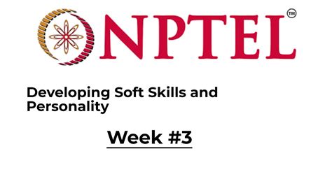 Nptel Developing Soft Skills And Personality Week 3 Answers