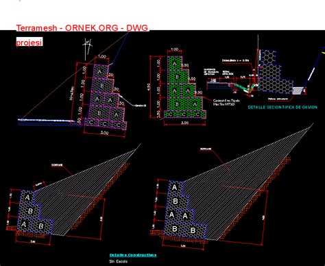 Terramesh Dwg Projesi Autocad Projeler