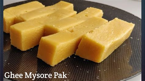 Ghee Mysore Pak Recipe 3 Ingredients Only Soft Mysore Pak Indian