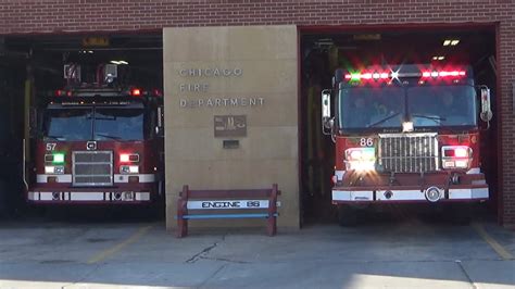 FIRE AIRHORN Chicago Fire Department Engine 86 Truck 57 Responding