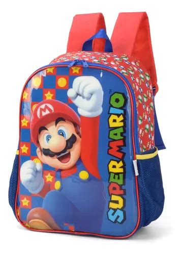 Mochila Costas Infantil Super Mario Estrelas Luxcel