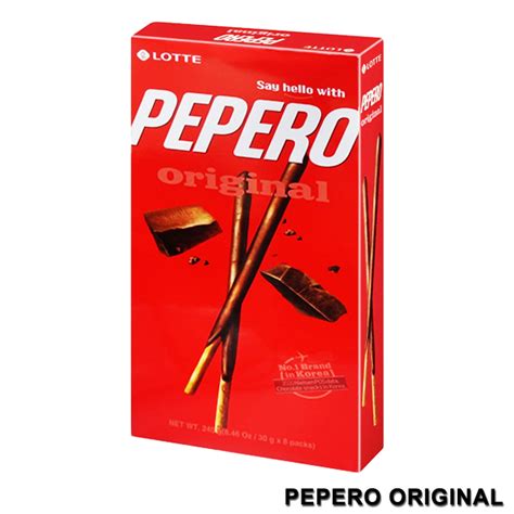 Lotte Pepero Original Big Pack 8 X 30g Chocolate Stick Biscuits