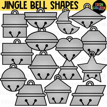 Jingle Bell Shapes Clipart Christmas By Erin Colleen Design Tpt