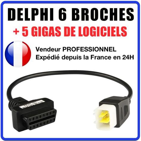 Adaptateur Moto Delphi Broches Obd Compatible Tuneecu Diagnostic