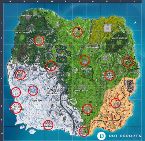 Fortnite Localização Das Árvores Festivas Dot Esports Brasil