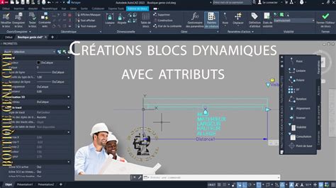 Fen Tre Cr Ations Blocs Dynamiques Avec Attributs Sur Autocad