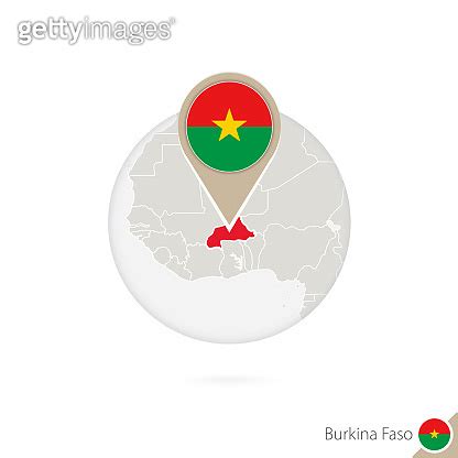 Burkina Faso Map And Flag In Circle Map Of Burkina Faso Burkina Faso