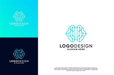 Dise O De Logotipo De Cerebro Digital Concepto De Logotipo De Cerebro