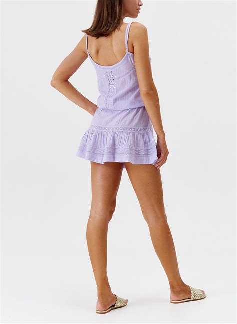 Kelly Lavender Over The Shoulder Short Dress Melissa Odabash Us