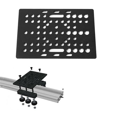 Mp Gp X Mm Black Anodized Aluminum Gantry Plate