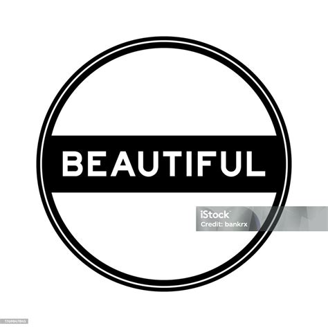 Black Color Round Seal Sticker In Word Beautiful On White Background