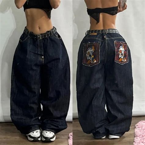 Getadme Streetwear New Fashion Oversized Print Baggy Jeans Y2K Harajuku