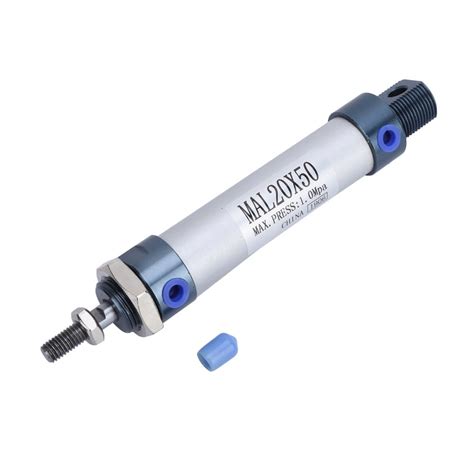 Mal 20mm Single Rod Double Acting Mini Pneumatic Air Cylinder Aluminum Alloy 50mm Stroke