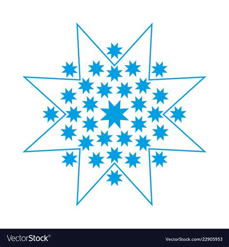 Snowflake Icon Or Logo Christmas And Winter Theme Vector Image