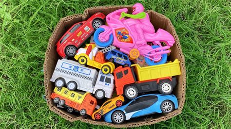 Review Box Full Of Toy Cars Truck Toys Sports Bike Toy Police Car