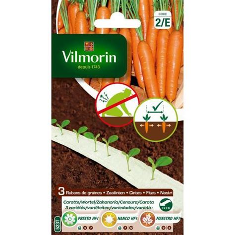 VILMORIN Ruban mélange graines Saison de Carottes PRESTO NANCO