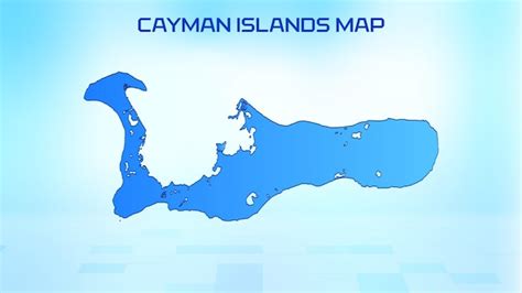 Mapa Detalhado Azul Das Ilhas Cayman Divis Es Administrativas Dos