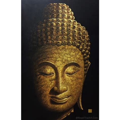 Original Golden Buddha Painting For Sale Royal Thai Art