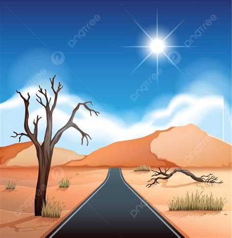 A Road At Desert Stone Day Clipart Vector Stone Day Clipart Png And