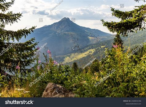 View Hajla Peak Rugova Valley Mountains Stock Photo