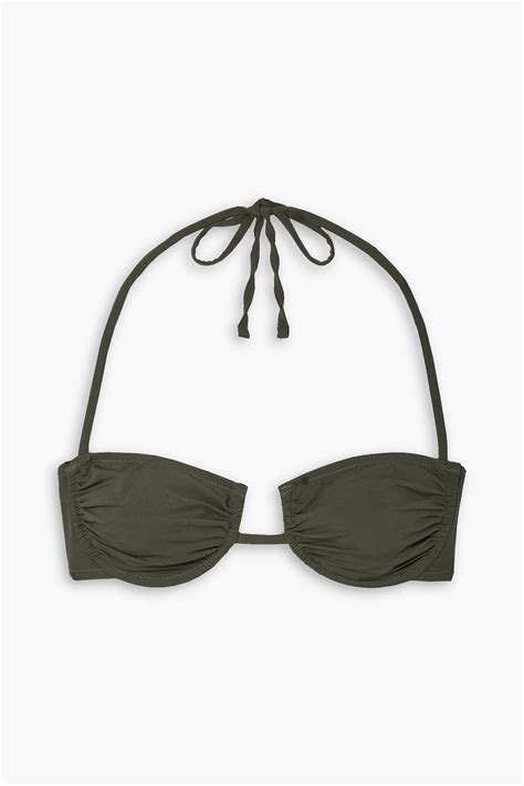 Fisch Coquillage Gathered Underwired Halterneck Bikini Top The Outnet