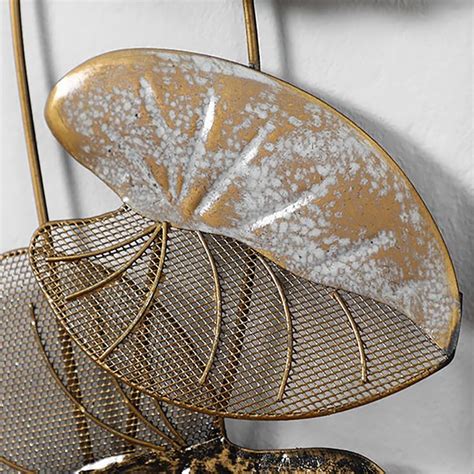 2 Piece Metal Lotus Leaf Home Wall Decor Set Wall Decor Set Mirror