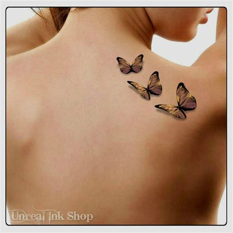 Temporary Tattoo 3d Butterflies Fake Tattoo Flying Butterfly Thin Durable Realistic Etsy