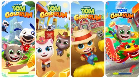 Talking Tom Gold Run Las Vegas Update Vs Cowboy Update Vs Gingers Farm