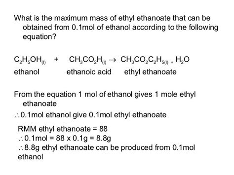 Ethyl Ethanoate Structural Formula : The Chemical Formula for Acetate - (a) deduce the full ...