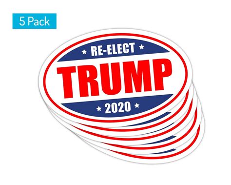 5 Pack Oval Car Magnet Trump 2020 Re Elect Trump A To434 Ebay