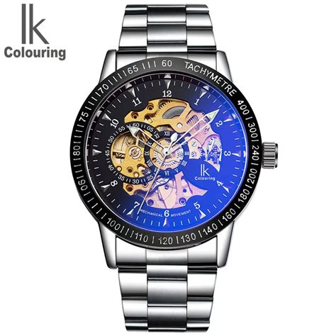 IK Colorear Reloj 2017 De Los Hombres Las Manos Luminosas Engranajes