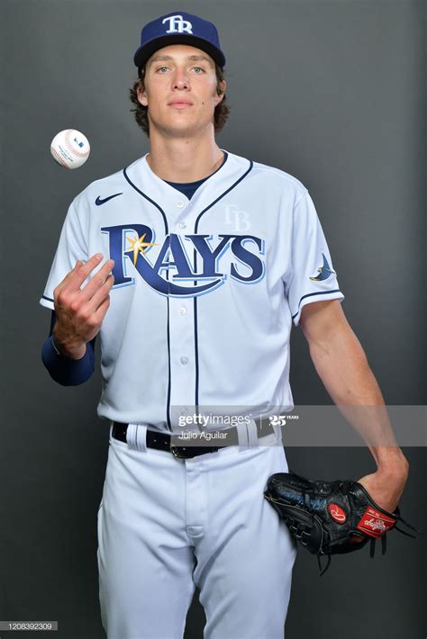 Tyler Glasnow Of The Tampa Bay Rays Poses During Photo Day At