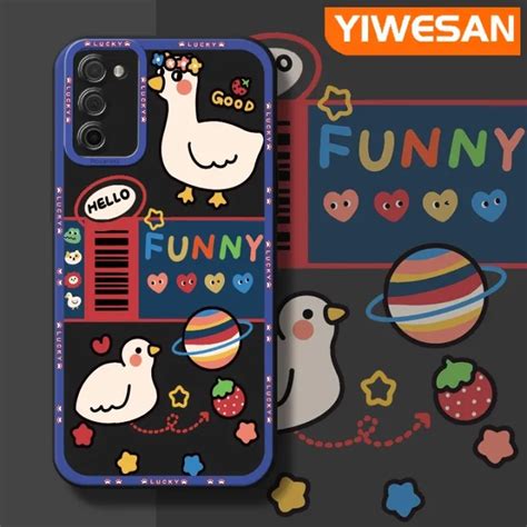 Yiwesan เคสปลอกสำหรับ Samsung Galaxy A03 A03s เคสกรณีการ์ตูนน่ารักตลก