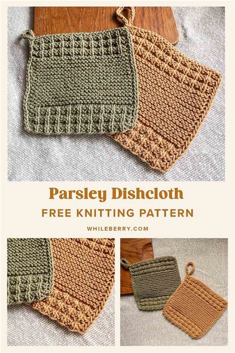 Free Beginner Dishcloth Knitting Pattern Parsley Dishcloth Artofit