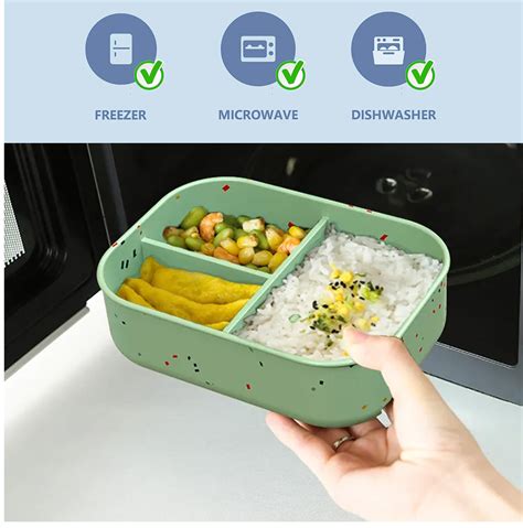 Eco Friendly Bpa Free Snack Storage Container Box Three Compartments