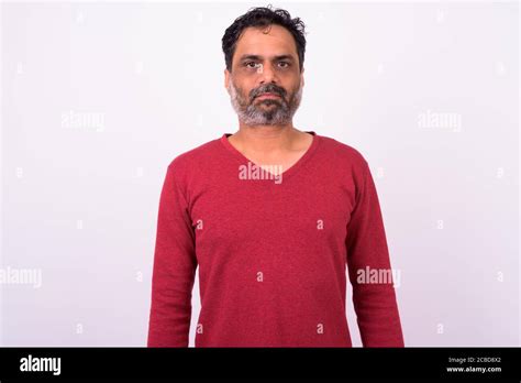 Portrait Of Mature Handsome Bearded Indian Man Stock Photo Alamy