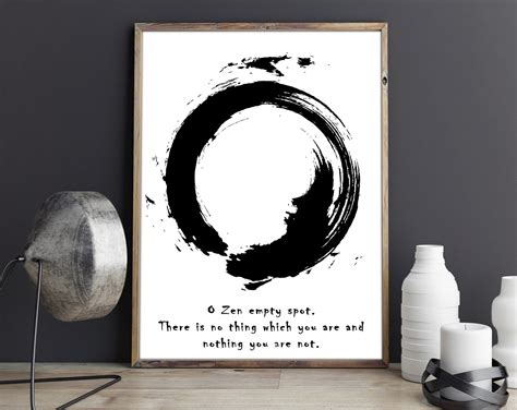 Zen Empty Spot Zen Decor Buddhist Poster Quotes Print Etsy