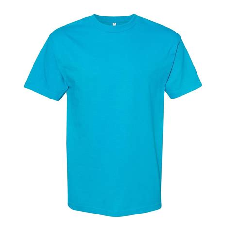 Plain Short Sleeve T Shirt Turquoise Billion Creation