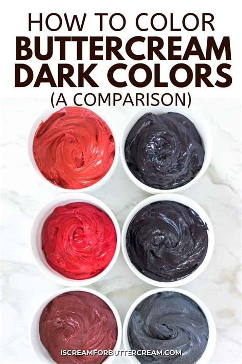 How to Color Buttercream Dark Colors (A Comparison) - I Scream for ...