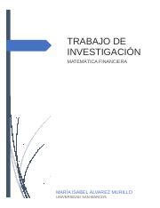 Trabajo Investigativo Mf Docx Trabajo De Investigaci N Matem Tica