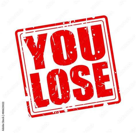 You lose red stamp text เวกเตอร์สต็อก | Adobe Stock