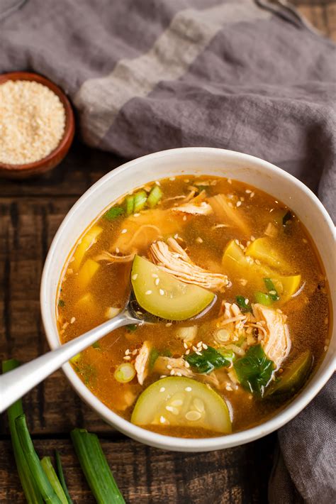 Chicken Rice Soup With Ginger Toasted Sesame Foraged Dish